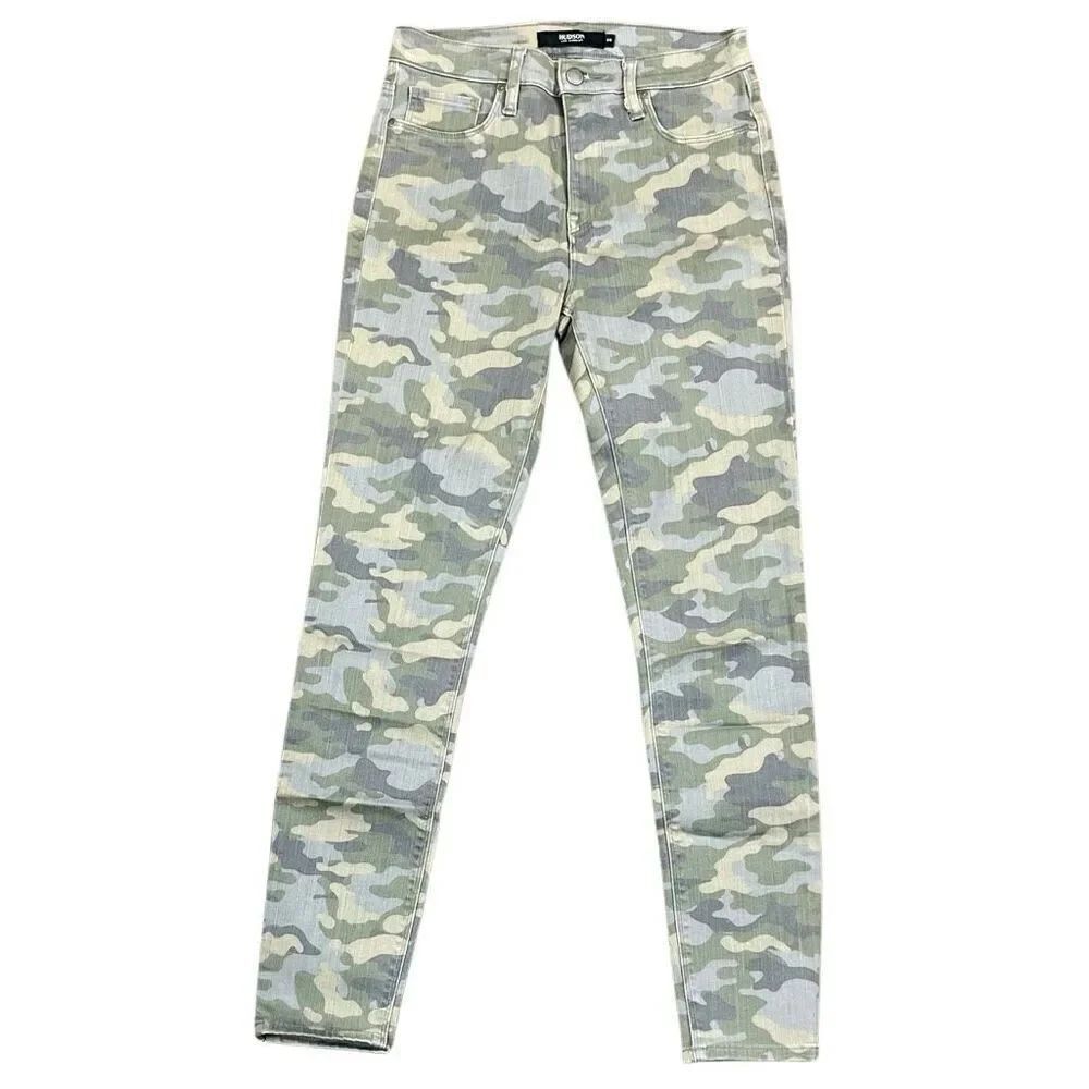 Hudson Los Angeles Camo Barbara Super Skinny Pants 26